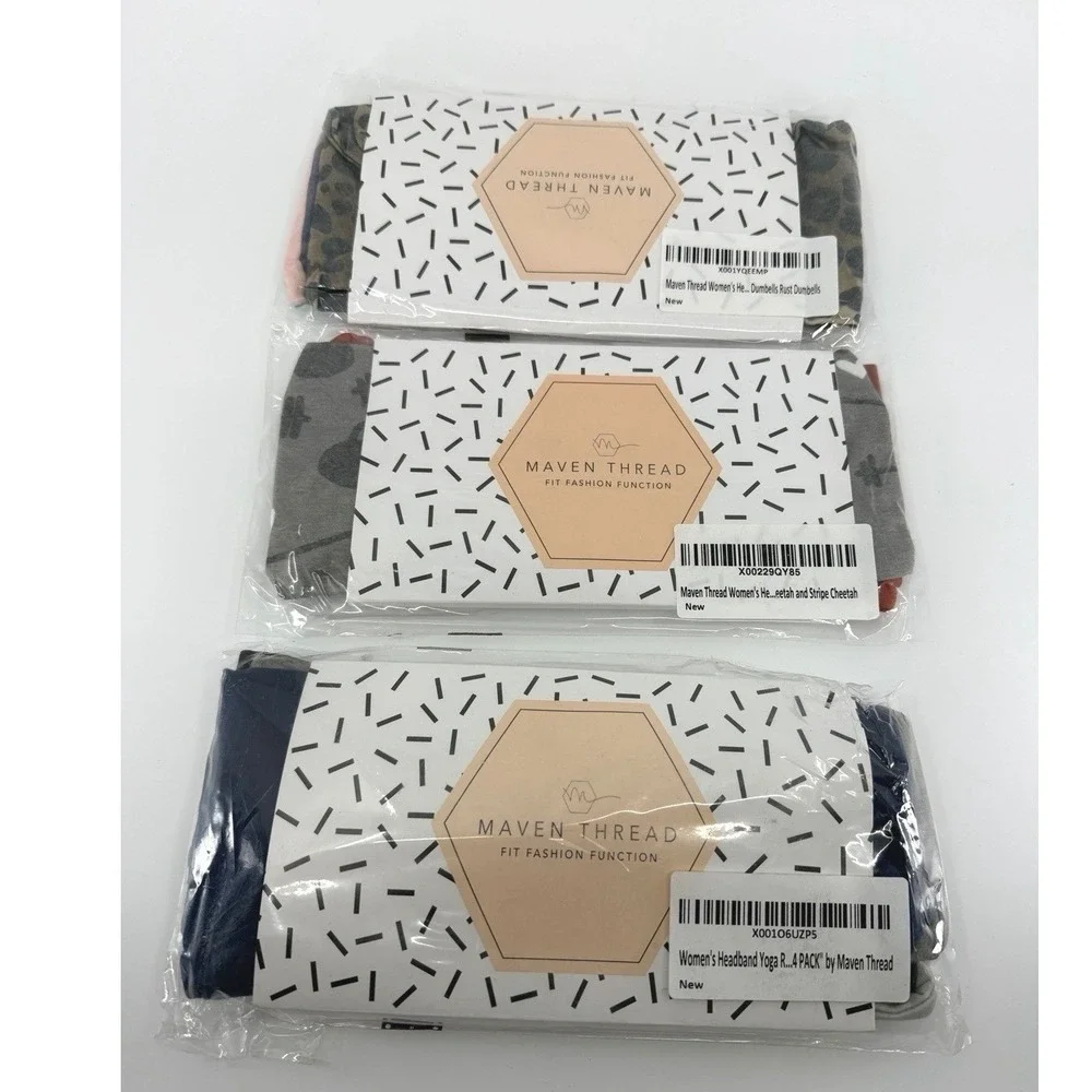 Maven Thread Women's Headband 3-Pack Yoga Fitness Set –‎ 8 Total